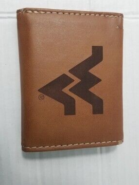 RICOINC MEN'S BROWN BIFOLD WALLET WITH WEST VIRGINIA LOGO